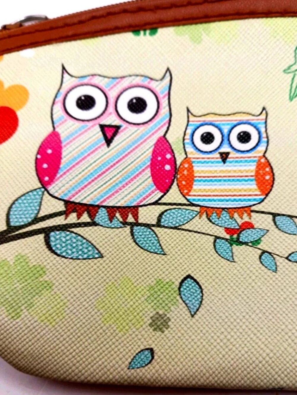 Owl Zippered Coin Purse -Wallet-One World One Dream 4"× 5" - Picture 2 of 6